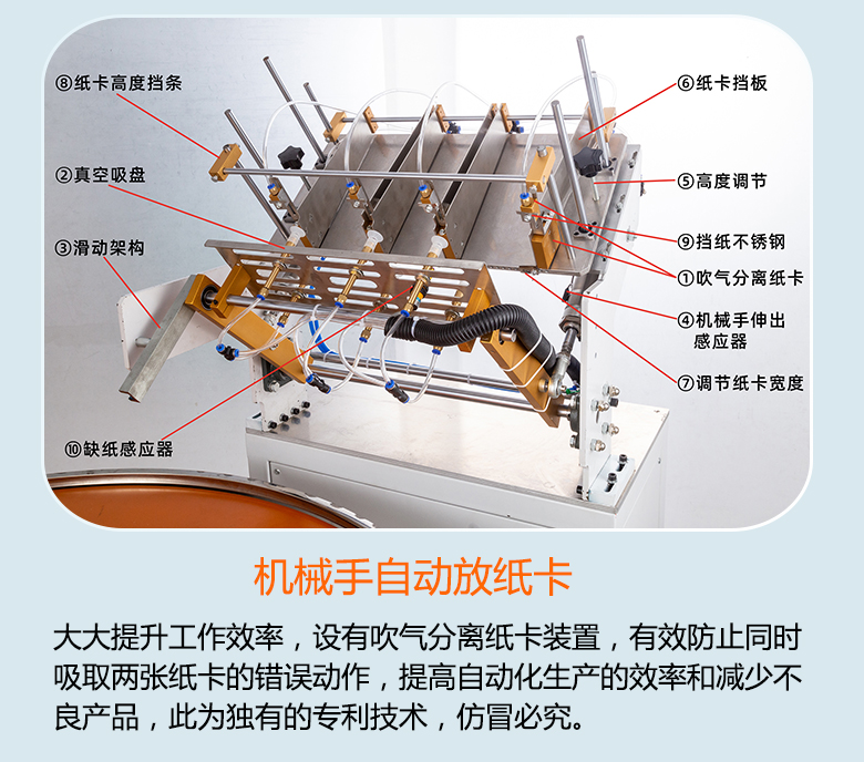 彩色笔全自动吸塑包装机机械手